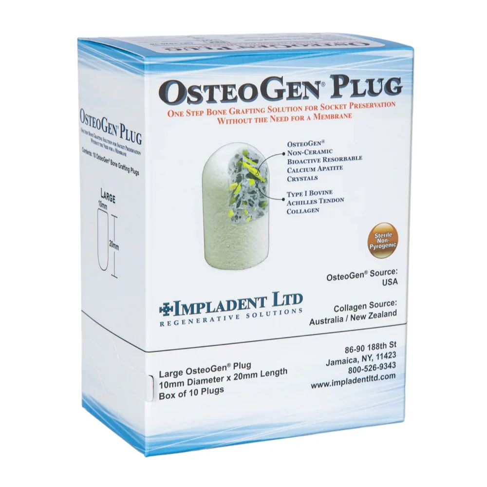 OsteoGen ® Plug, Large (10x20mm), Pack of 10, SKU#OPL1020-10